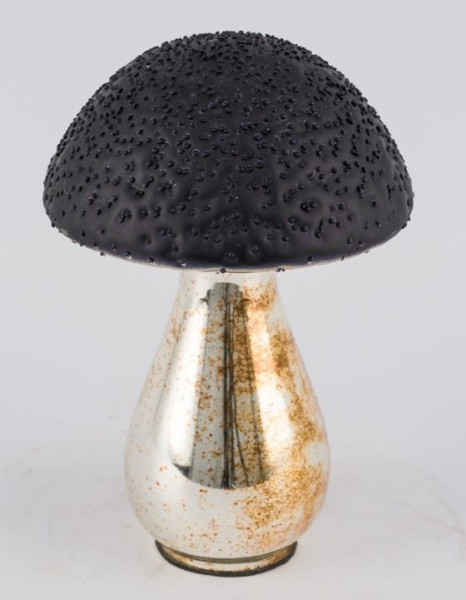 Deko-Pilz in goldfarben aus Glas