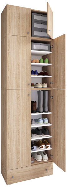 Schuhschrank LONA in  Sonoma-Eiche aus Dekor