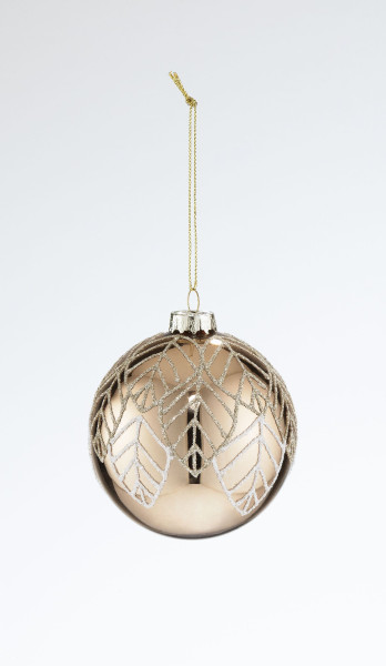 Weihnachtskugel gold in goldfarben aus Glas