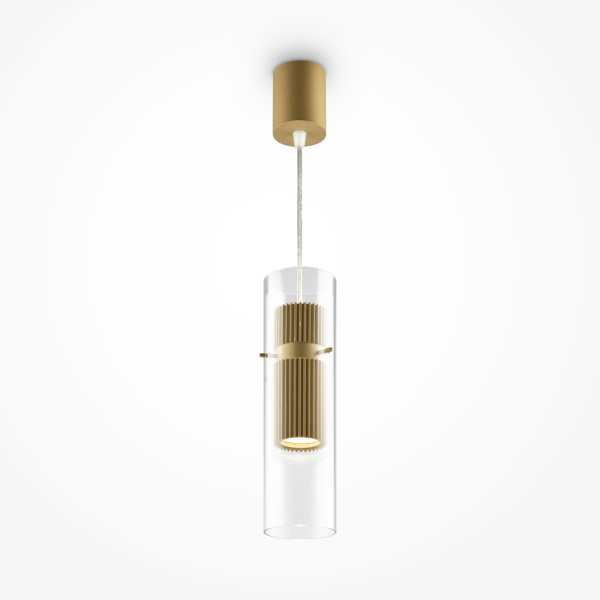 Pendelleuchte DYNAMICS in goldfarben aus Aluminium