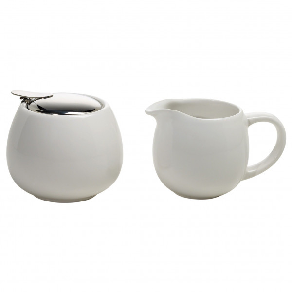 Milch und Zucker Set Weiß (LBH 13x8,5x8,5 cm)