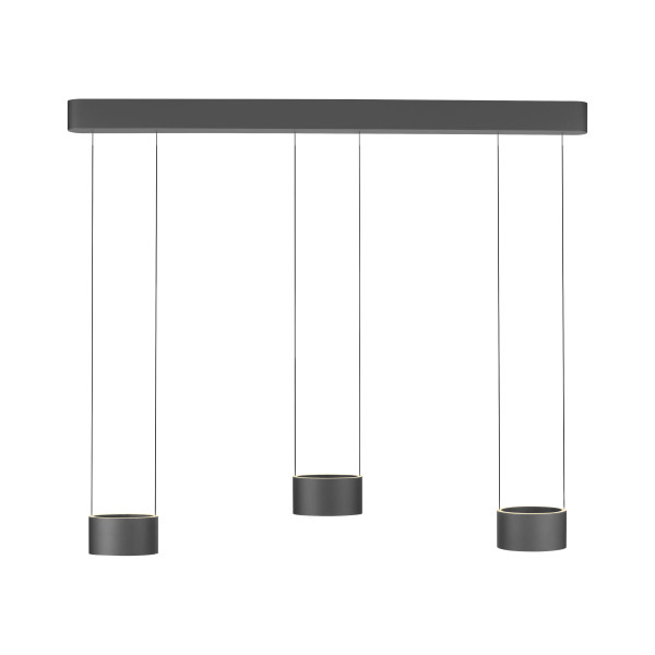 Pendelleuchte PURE CLIPSE in grau aus Metall
