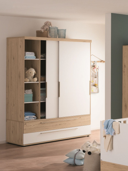 Kleiderschrank PAIDI 2T2S FIONN in mehrfarbig aus Eiche
