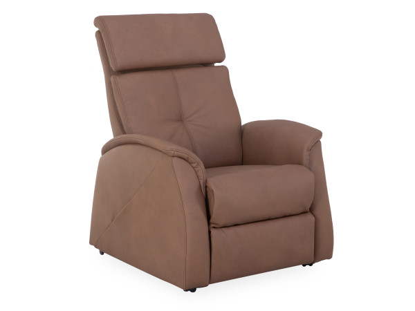 Relaxsessel himolla BIBERKOPF in taupe aus Leder