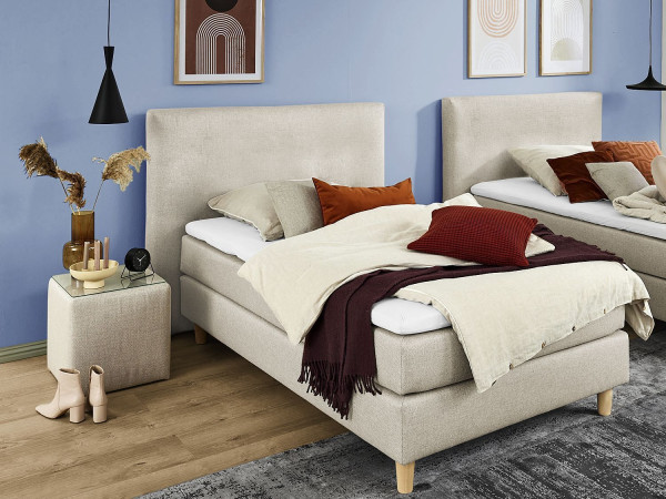 Boxspringbett ELASTOFORM OSRIC in anthrazit aus Stoff
