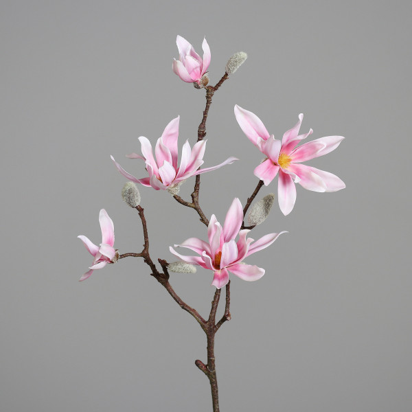 Kunstblume MAGNOLIENZWEIG in rosa aus Kunststoff