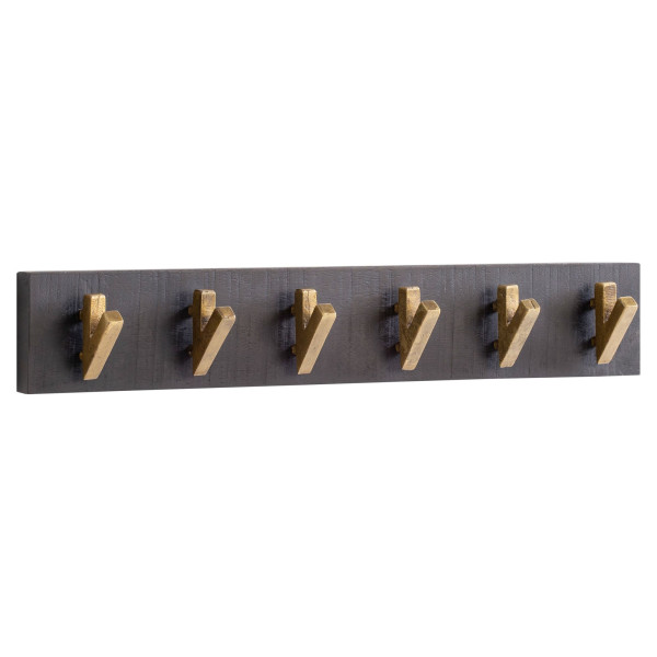 Garderobe in schwarz aus Holz