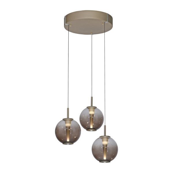 Pendelleuchte PURE E-INFINITY in bronzefarben aus Glas