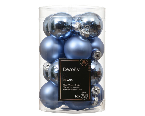 Weihnachtskugel-Box DÄMMERUNGSBLAU in blau aus Glas