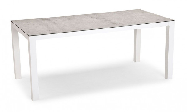Tisch HOUSTON weiss/silber in weiß