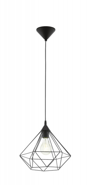 Pendelleuchte TARBES in schwarz aus Kunststoff