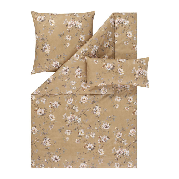 Bettwäsche LARA Satin in gelb aus Baumwolle