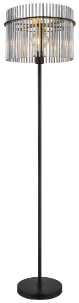 Stehleuchte GORLEY in schwarz aus Metall