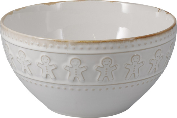 Schale RELIEF in creme aus Steingut