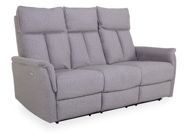 Sofa 3-Sitzer HARPER HAIKOU in hellgrau aus Stoff