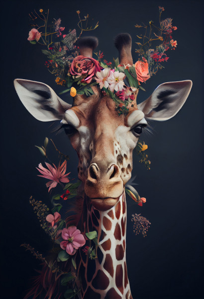 Akustikbild AFRICA FLOWER aus Materialmix