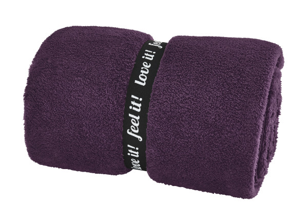 Wohndecke s.Oliver WELLSOFT in lila aus Polyester