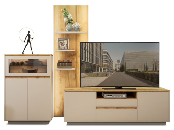 Wohnwand vito FIESTA in kaschmir aus Dekor