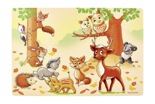 Platzmatte WALDTIERE in mehrfarbig aus Kunststoff