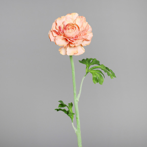 Kunstblume RANUNKEL in lachs aus Kunststoff