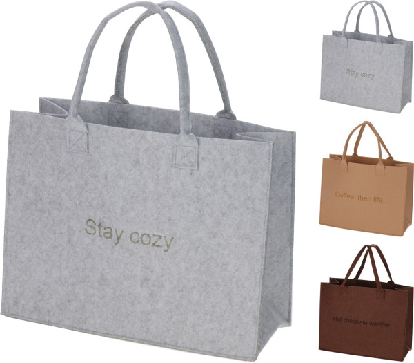 Shopper in mehrfarbig aus Filz