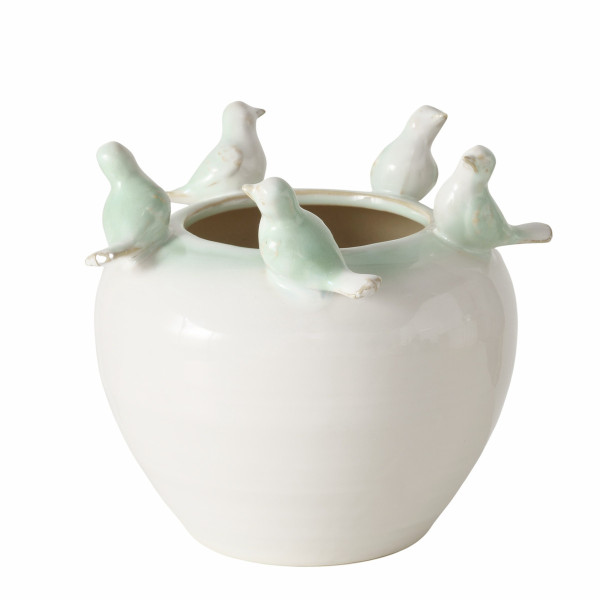 Vase PARAGONA in weiß aus Steinzeug