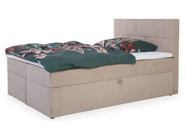 Boxbett HARPER MARBELLA in hellbraun aus Stoff