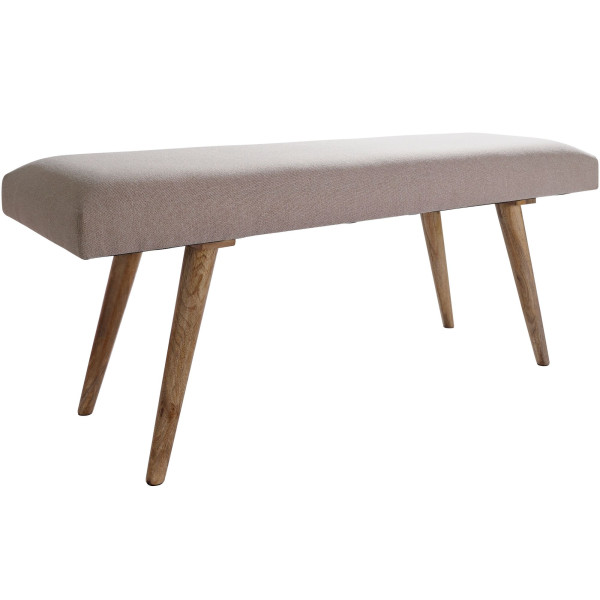 Sitzbank in  beige aus Holz