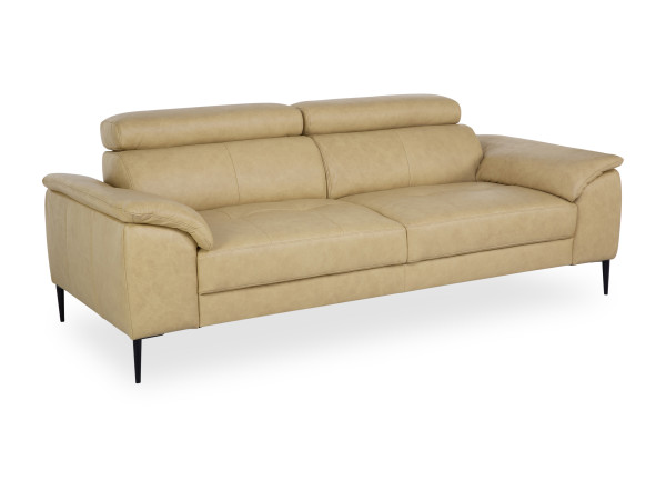 Sofa 2,5 Sitzer CATANI in pistachio aus Leder