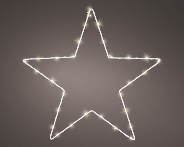 Weihnachtsstern LED in weiß aus Metall