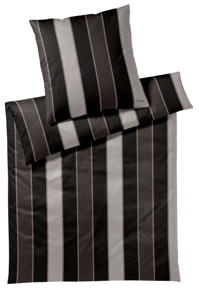 Bettwäsche JOOP! STRIPES in schwarz aus Baumwolle