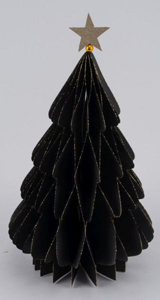 Papiertanne in schwarz aus Papier