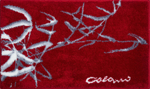 Badematte Colani 23 in rot aus Polyacryl