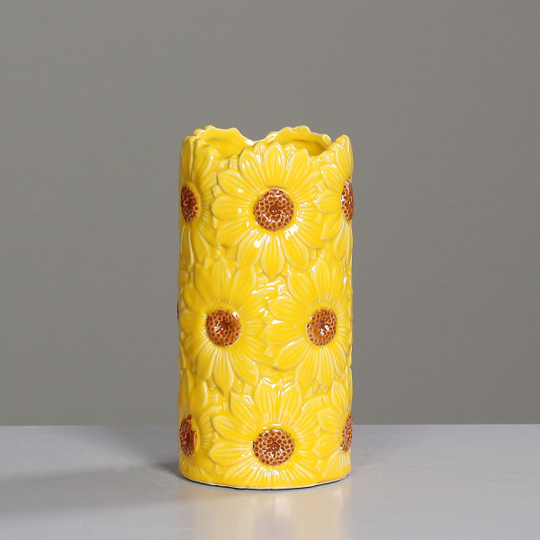 Vase in gelb aus Keramik