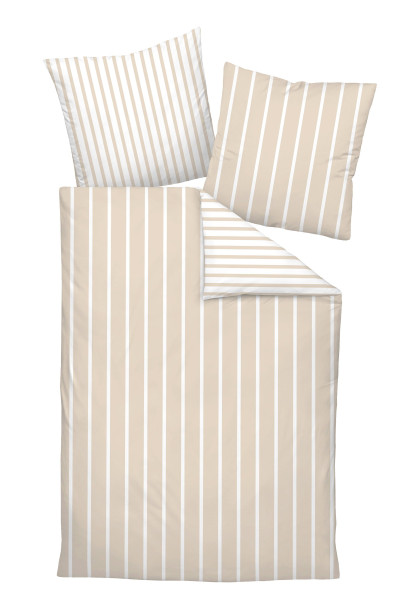 Bettwäsche JERSEY CLASSIC in braun aus Baumwolle
