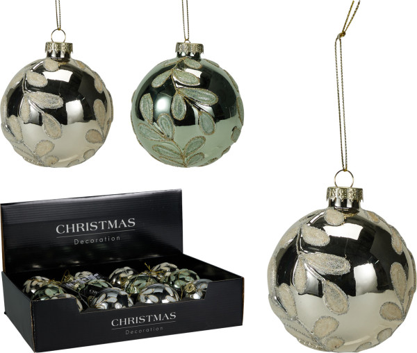 Weihnachtskugel GLITZERBLATT