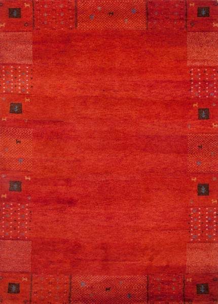 Teppich FLAIR rot in rot aus Schurwolle