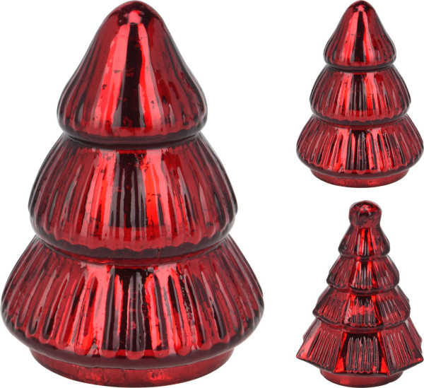 Weihnachtsbaum in rot aus Glas