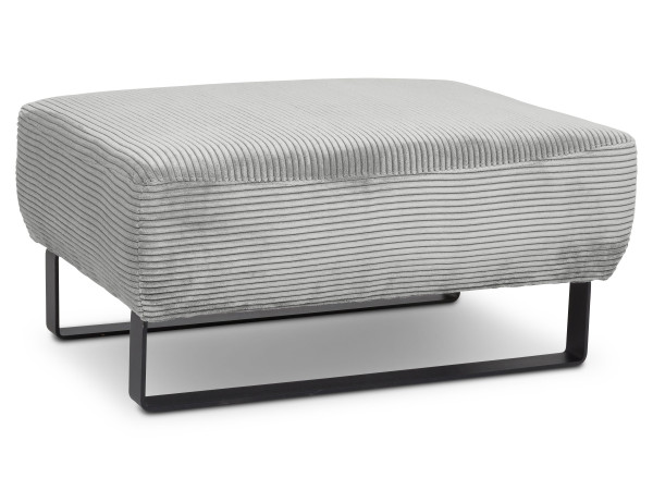 Hocker IMANI in 86 hellgrau aus Stoff