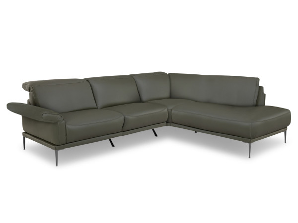 Polsterecke MONDO LILLIA in OLIVE aus Leder