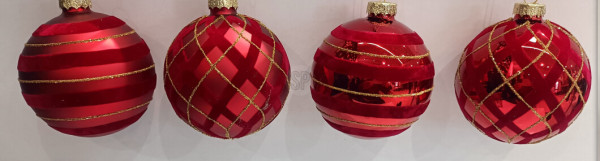 Weihnachtskugel BOROSILIKAT in rot aus Glas
