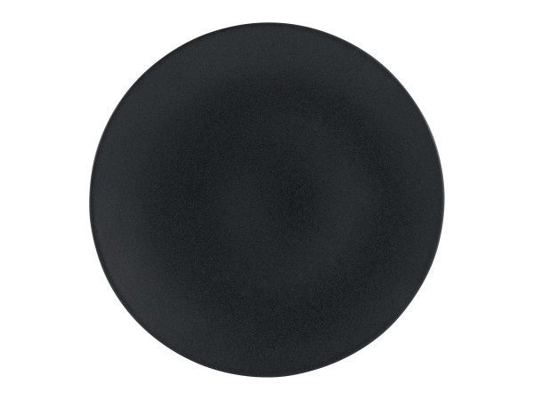 Speiseteller SOFT TOUCH in schwarz aus Steinzeug