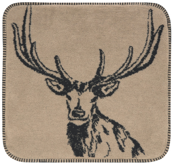 Kissen DEER in braun aus Mischgewebe