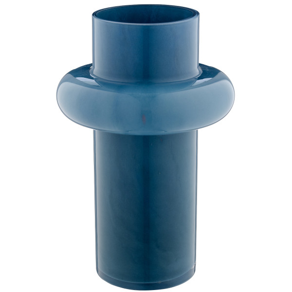Vase TIE in blau aus Glas