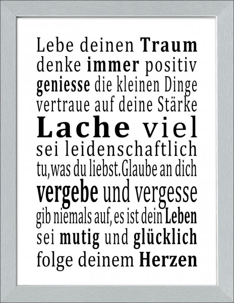 Gerahmtes-Bild LEBENSWEISHEIT