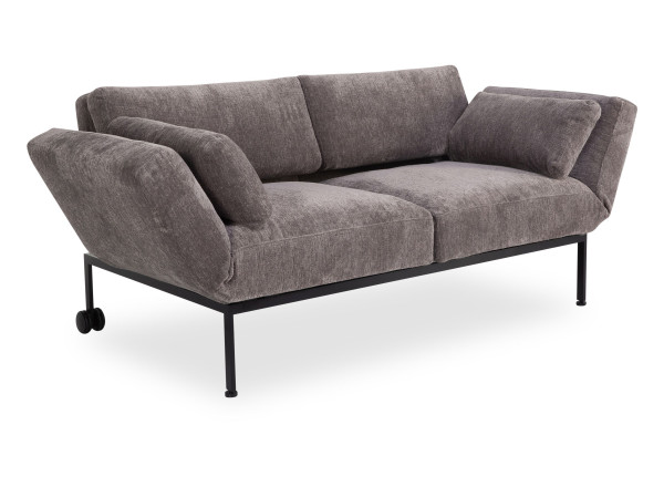 Sofa 2 Sitzer brühl RORO in grau aus Stoff