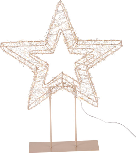 Weihnachtsstern auf Sockel LED in taupe aus Metall