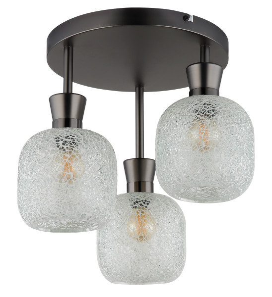 Deckenleuchte BROKANA in schwarz aus Metall