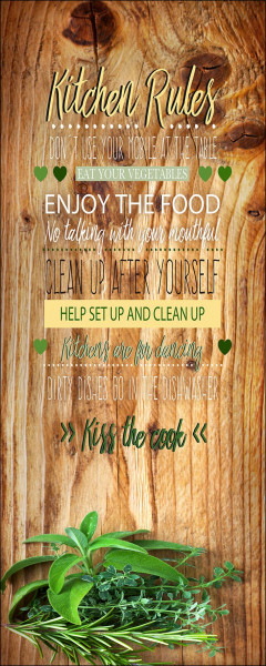 Glasbild KITCHEN SLOGAN III