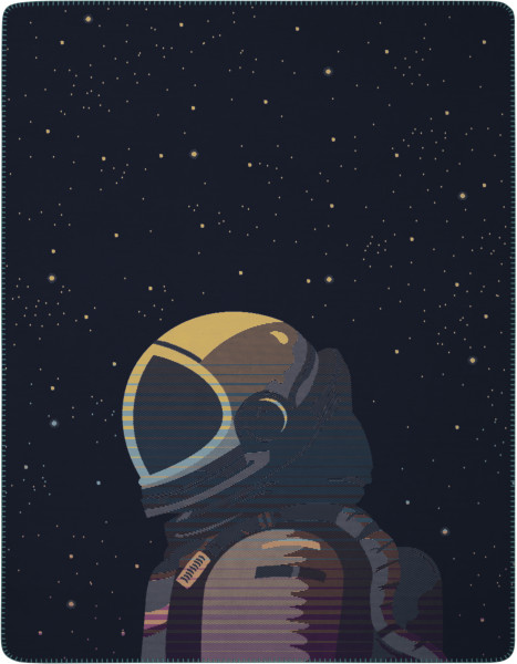 Wohndecke ASTRONAUT in grau aus Mischgewebe